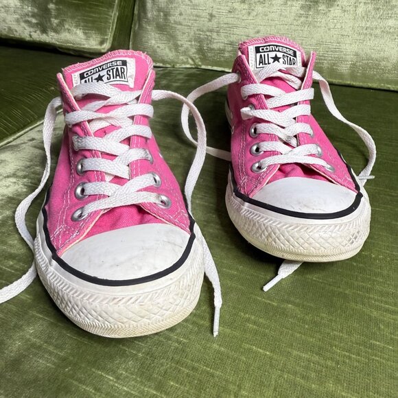 Converse All Star Pink Canvas Lace-Up Sneakers Womens Size 8 Mens 6 - Picture 2 of 7